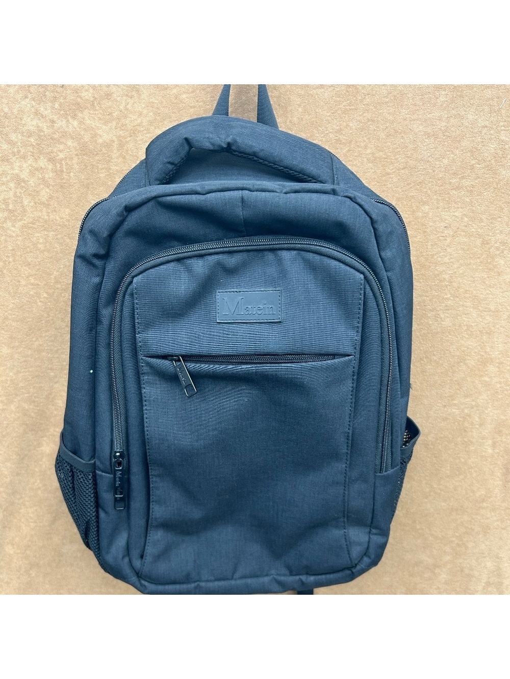 Matein Black Backpack with Multiple Compartments and Padded Straps